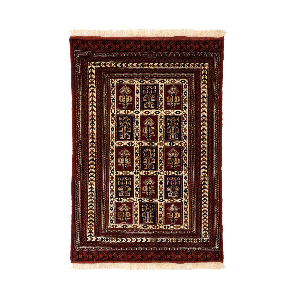 فرش دستبافت ترکمن یک و نیم متری کد A163