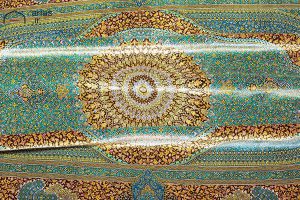فرش دستباف سه متری تمام ابریشم مارک محمدی کد D02124G