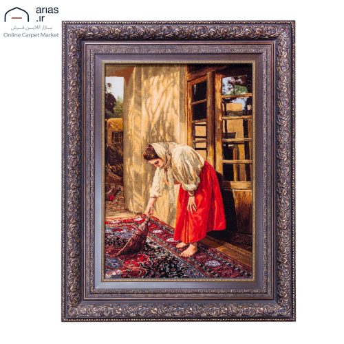 تابلو فرش نفیس دستباف چهره طرح مهر مادر کد T02150