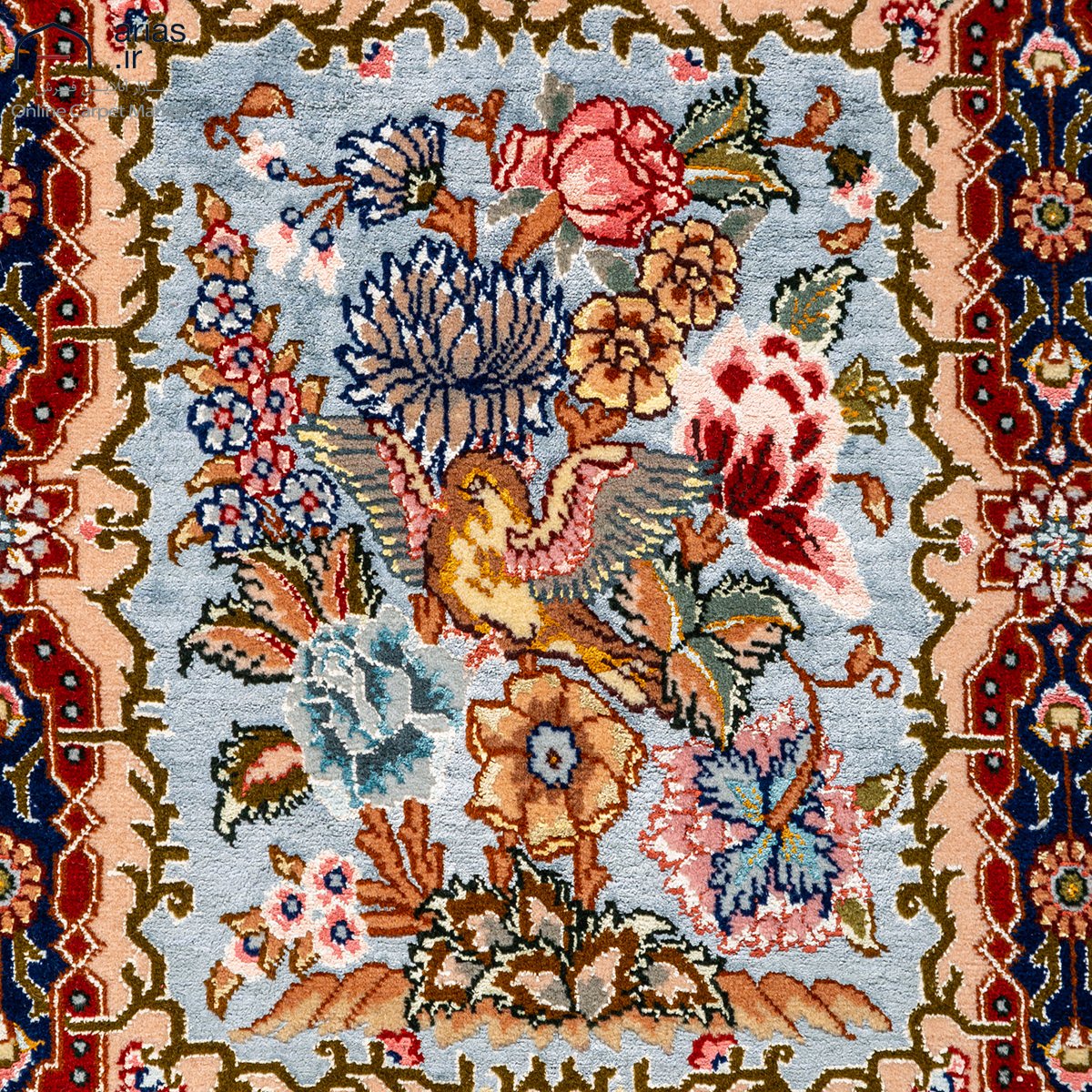 فرش دستباف نه متری نقشه گلستان