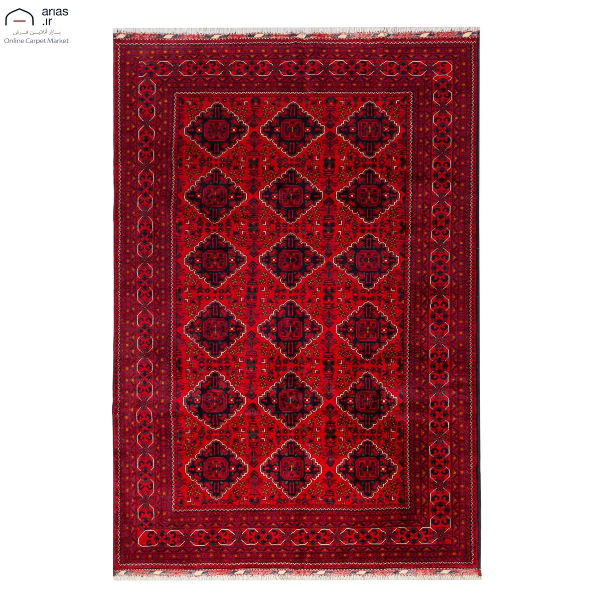 فرش دستباف شش متری عشایری چله نخ بافت افغان کد D02103A