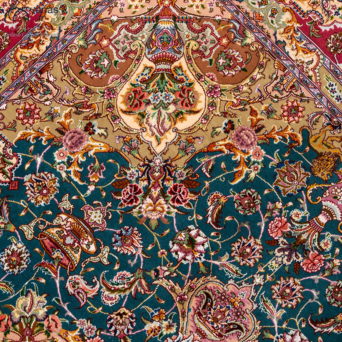 فرش دستباف سه متری نقشه فرج مهران 70 رج ریزبافت