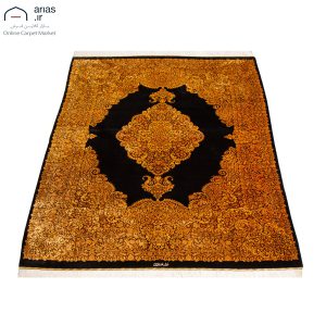 فرش دستباف سایز پرده ای ابریشم طرح ورساچه عطایی کد D02545G