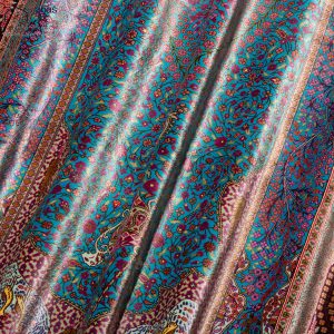 فرش دستباف ذرع و نیم تمام ابریشم طرح گلدانی عربلو D02552G