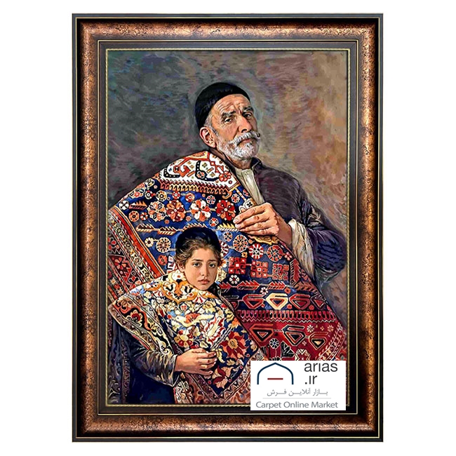 تابلو فرش ماشینی عمودی میراث فرش فروش کد T20101M